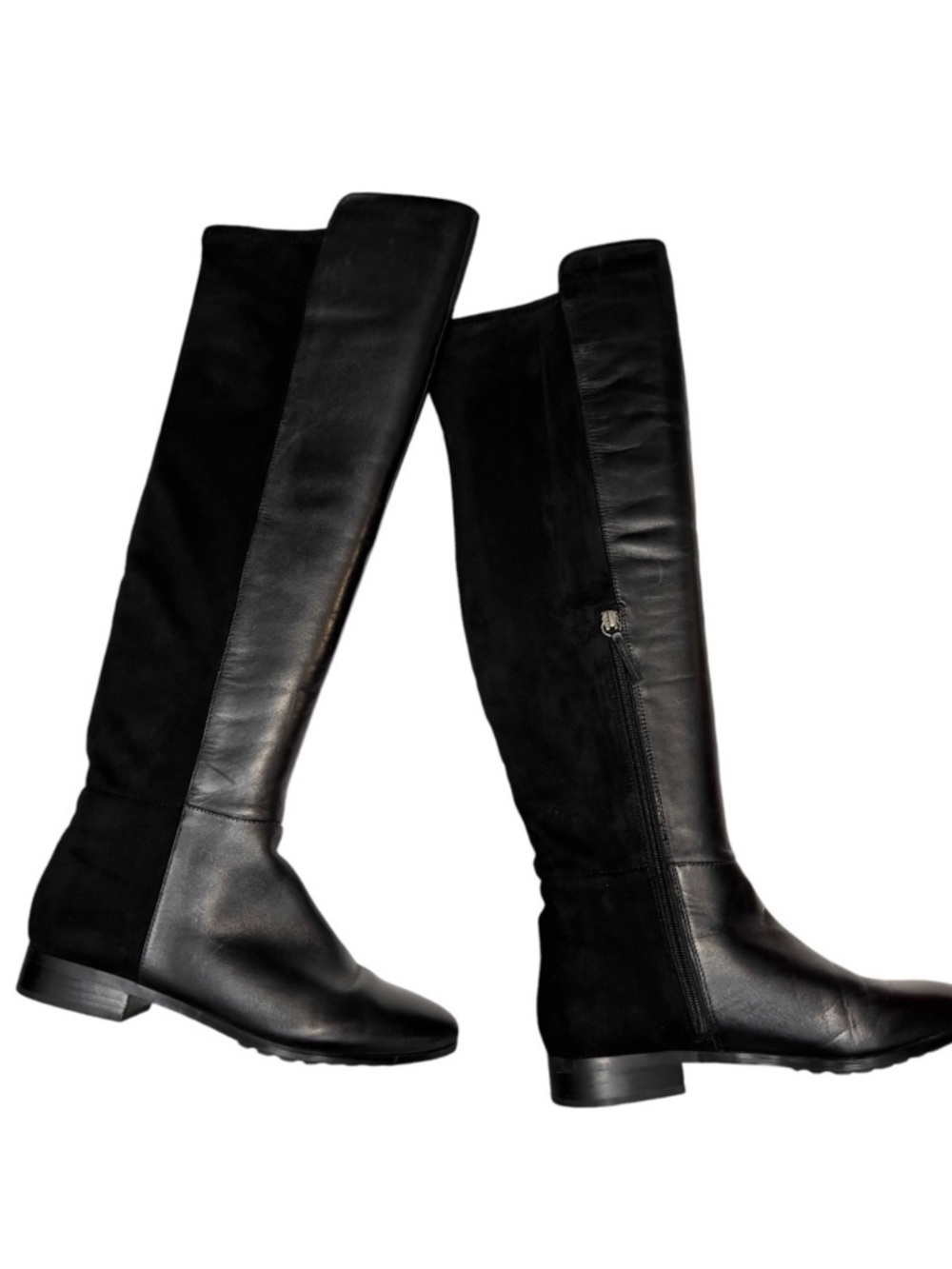 WHBM OTK Strap Boot black w removable faux pearls ankle strap